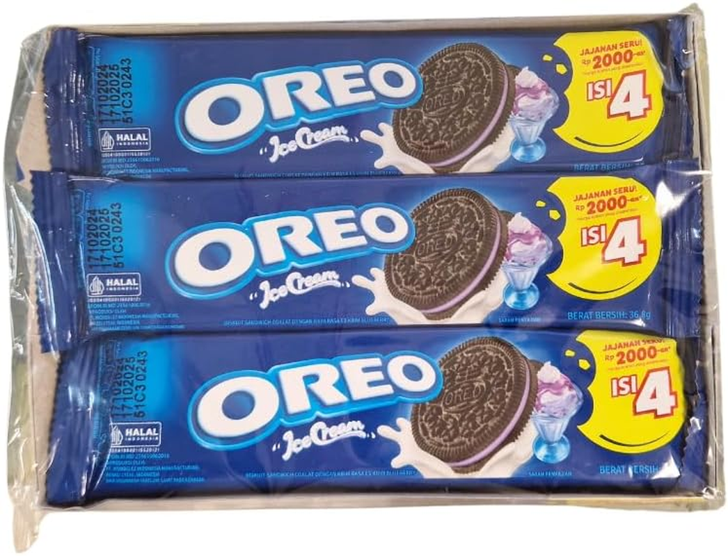 Kraft Oreo Biscuits Blueberry and Ice Cream Flavoured 36.8G 12 Pack