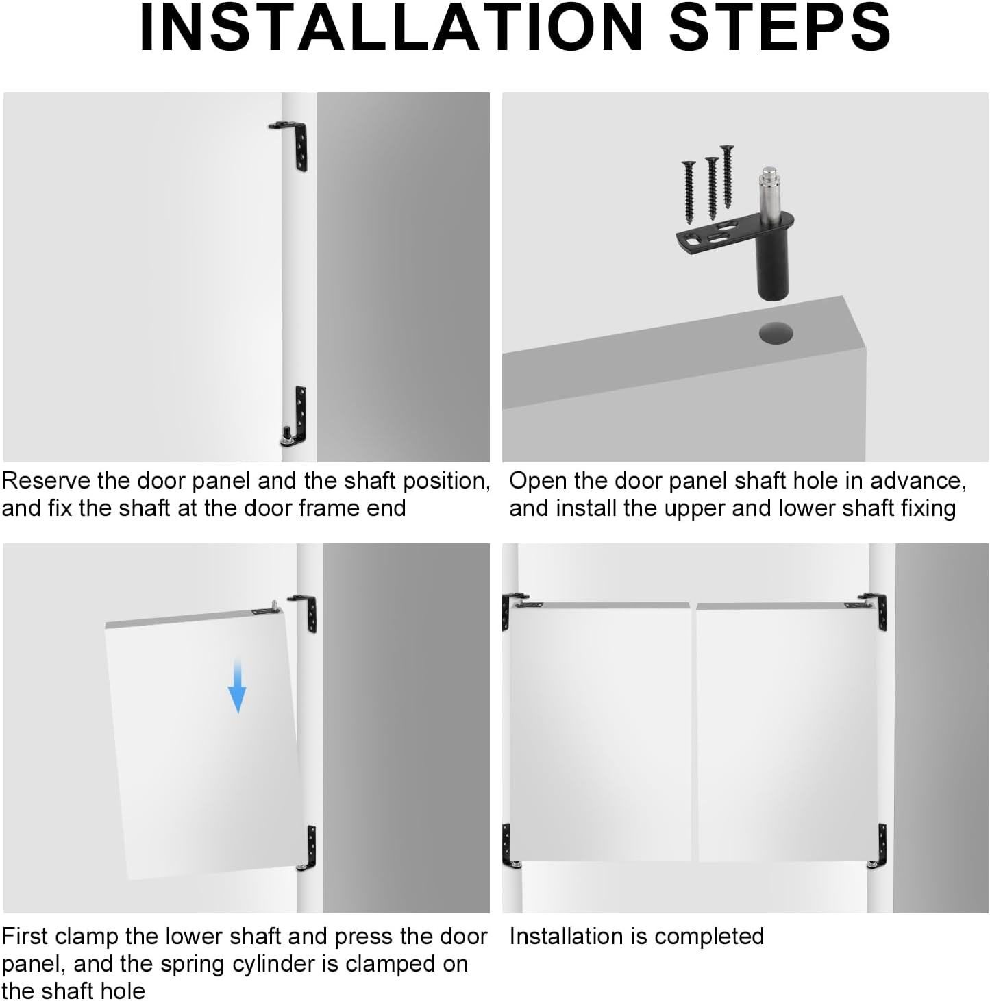 Saloon Door Hinges, Stainless Steel Hinges for Double Hinged Doors 180 Degree Rotation Multiple Uses Door Hinges Hardware Accessories for Bar Cafeteria Saloon Supplies image number 1