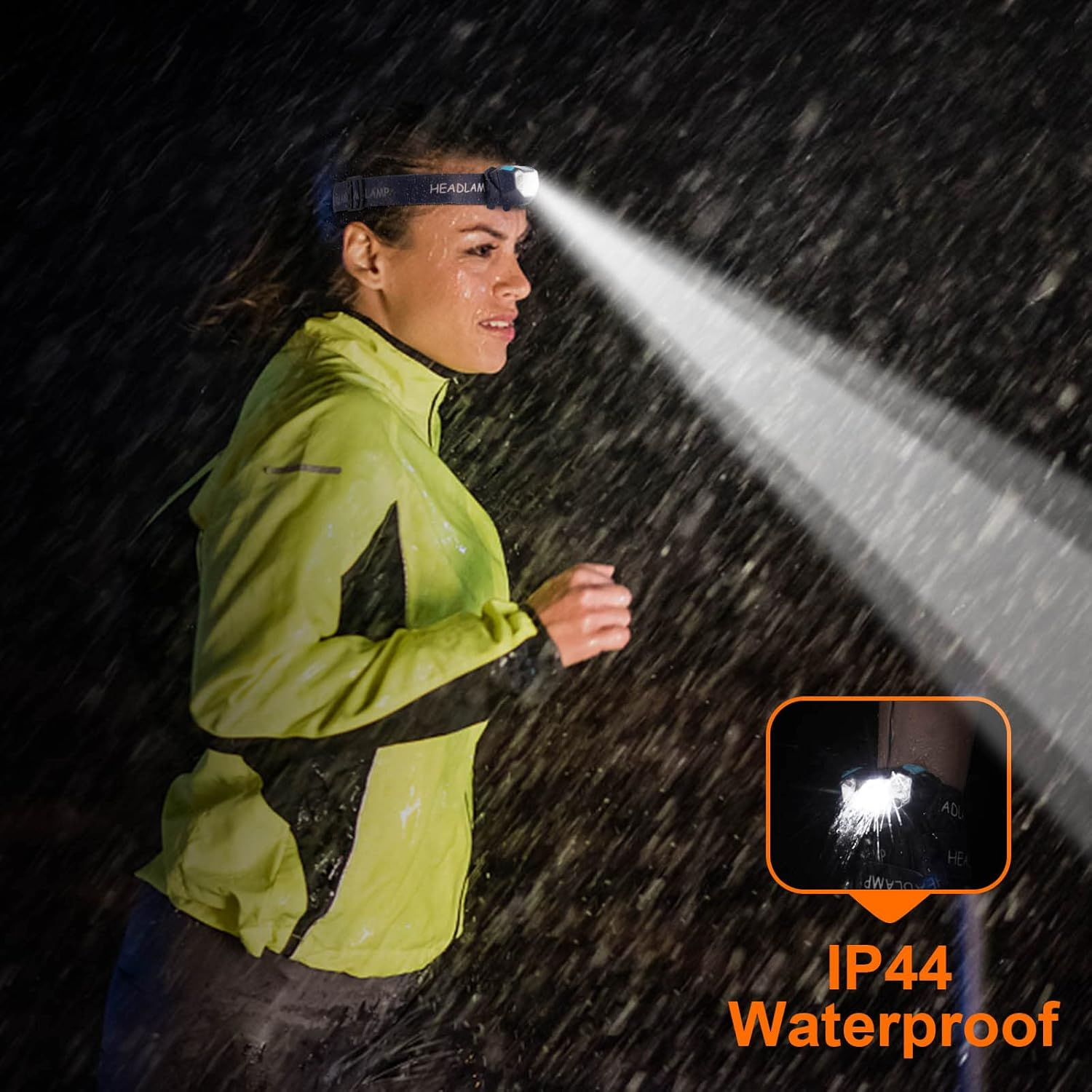 LETOUR Headlamp Head Torch, 1000 Lumens Super Bright Lightweight Headlight 5 Lighting Modes, Motion Sensor Control with Red Light, Waterproof Headlamps Flashlight for Camping Cycling Running Fishing image number 1