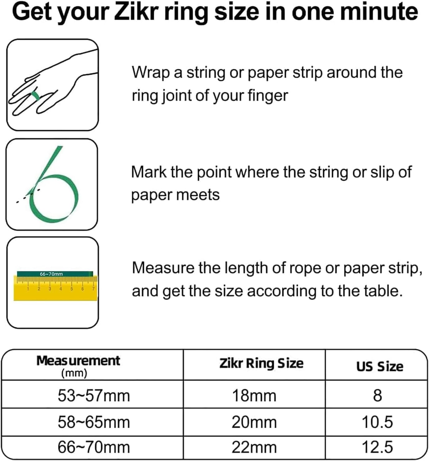 YUENTOEN Smart Ring Counter, Tasbih Counter Smart Ring, Digital Electronic Smart Tally Counter, APP Support, Prayer Reminders, Easy Count(Black, 20Mm) image number 3