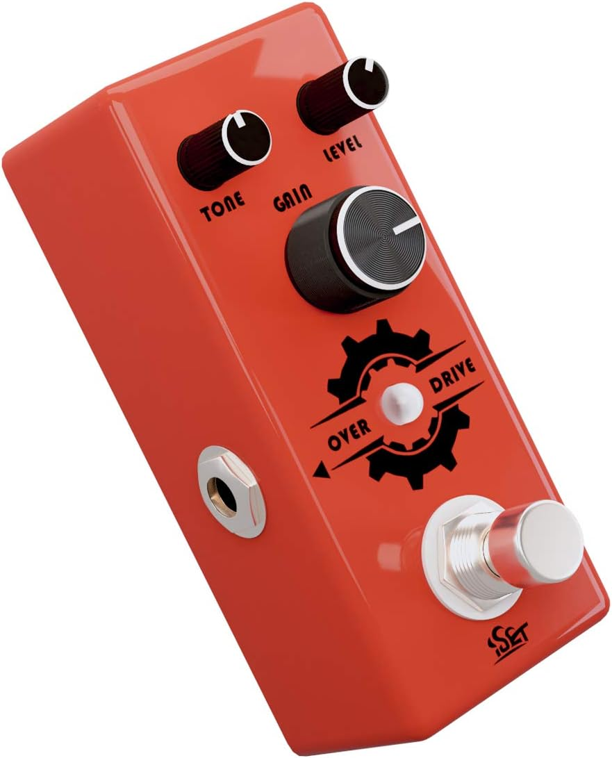 Iset Overdrive Guitar Pedal Mini Single Guitar Effect Pedal for Electric Guitar Bass True Bypass - Black image number 3