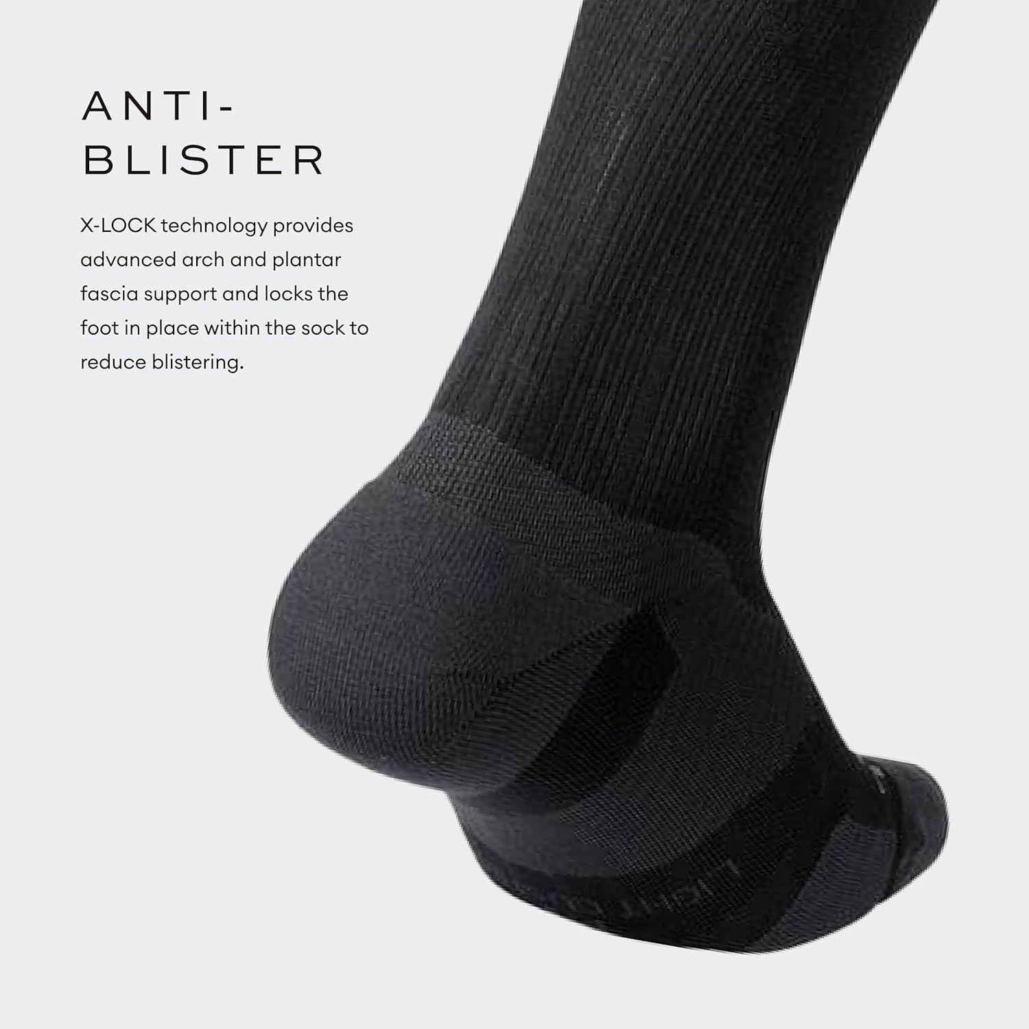 2XU Unisex Vectr Full Length Sock - Performance Compression Socks for Enhanced Comfort and Support - Black/Titanium - Size Large 1 (Men'S US Size 9-12, Women'S US Size 10-13) image number 1