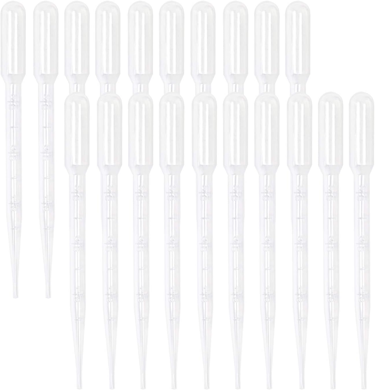 Shapenty 3ML Disposable Plastic Essential Oils Graduated Transfer Pipettes Squeeze Dropper Makeup Tool for Small Amounts Liquid Measuring Mixing Blending and Diy Fragrance Soap Lipbalm Making, 20PCS image number 1