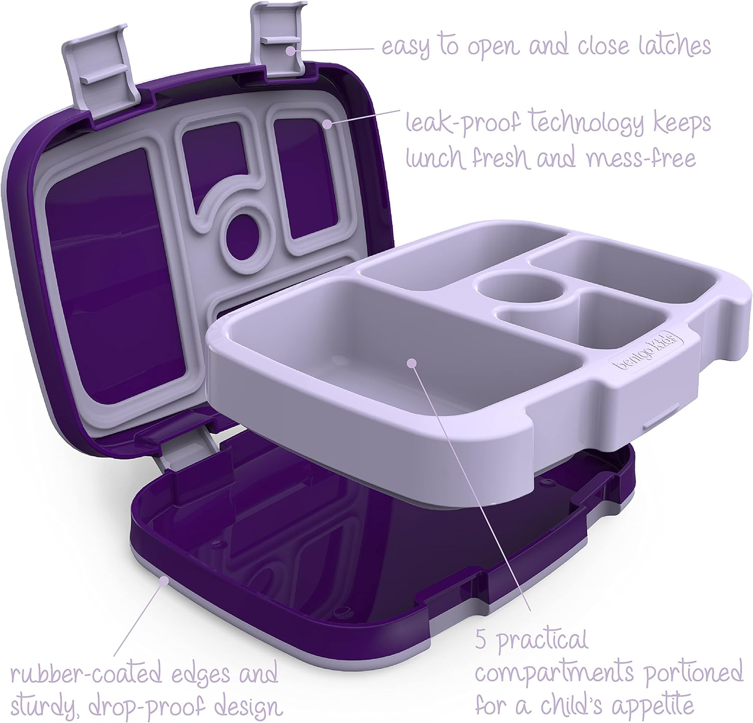 Bentgo Kids Prints Lunch Box - Unicorns image number 2