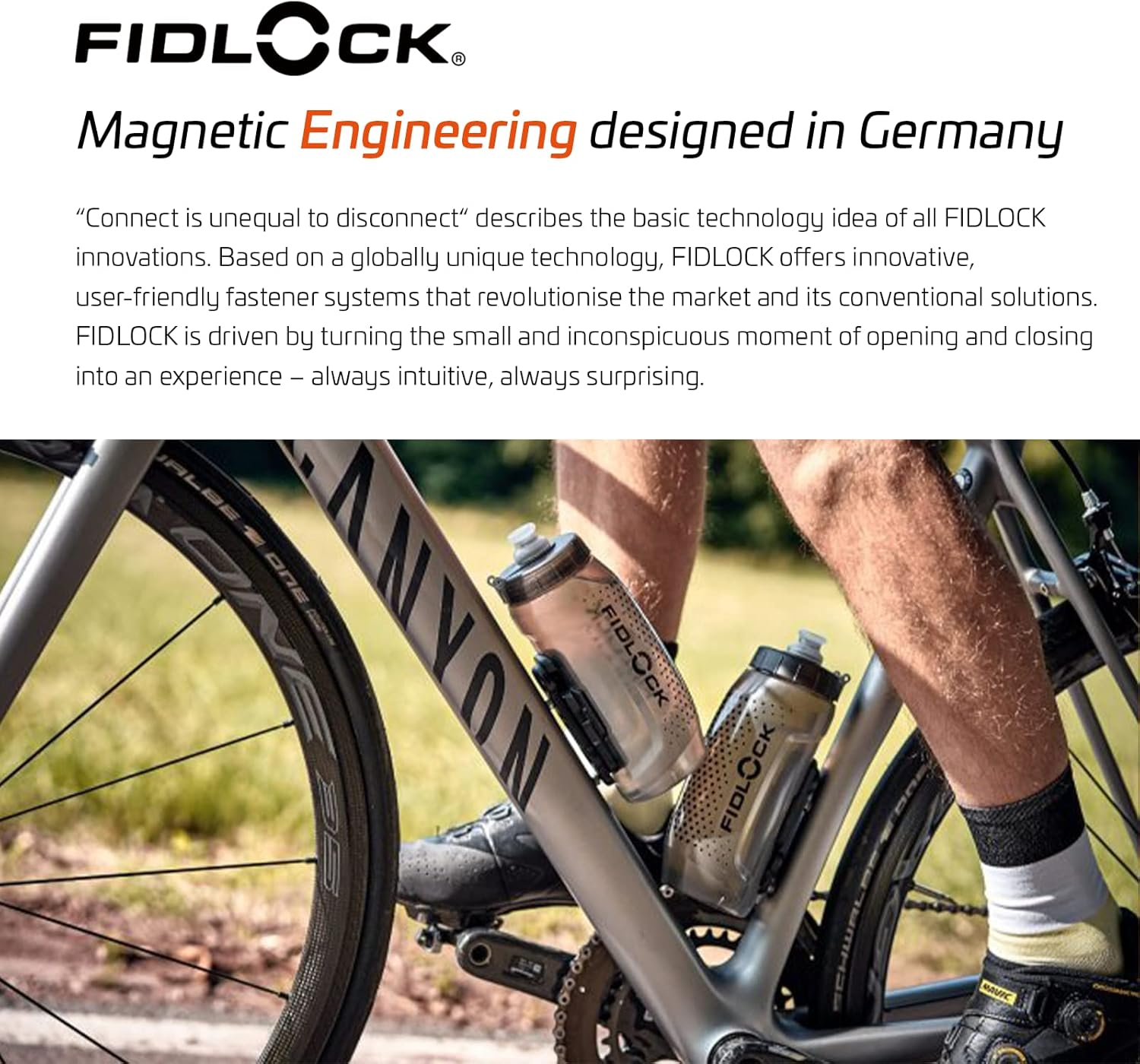 Fidlock Bottle 590 with Connector Twist Transparent Black Magnetic Bicycle Bottle Holder Bicycle Water Bottle with Holder Drink Holder Bicycle image number 4