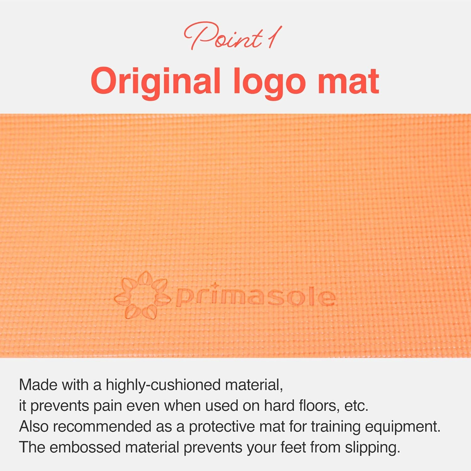 Primasole Yoga Mat with Carrying Strap 1/4" Thick Exercise Mat for Yoga, Pilates, Fitness and Floor Workout at Home & Gym.