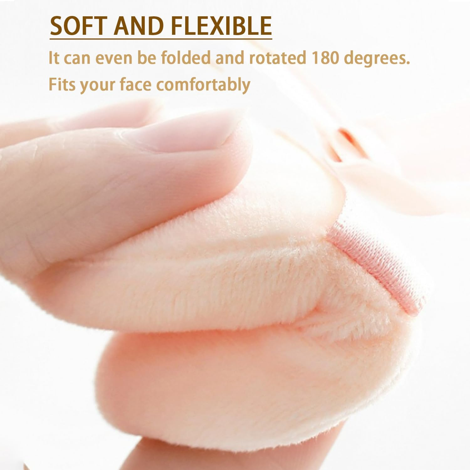 Ksvsonrvi Powder Puffs Set, 4PCS round Flocking Makeup Powder Puffs 2.16 Inches Replacement with Storage Box image number 3