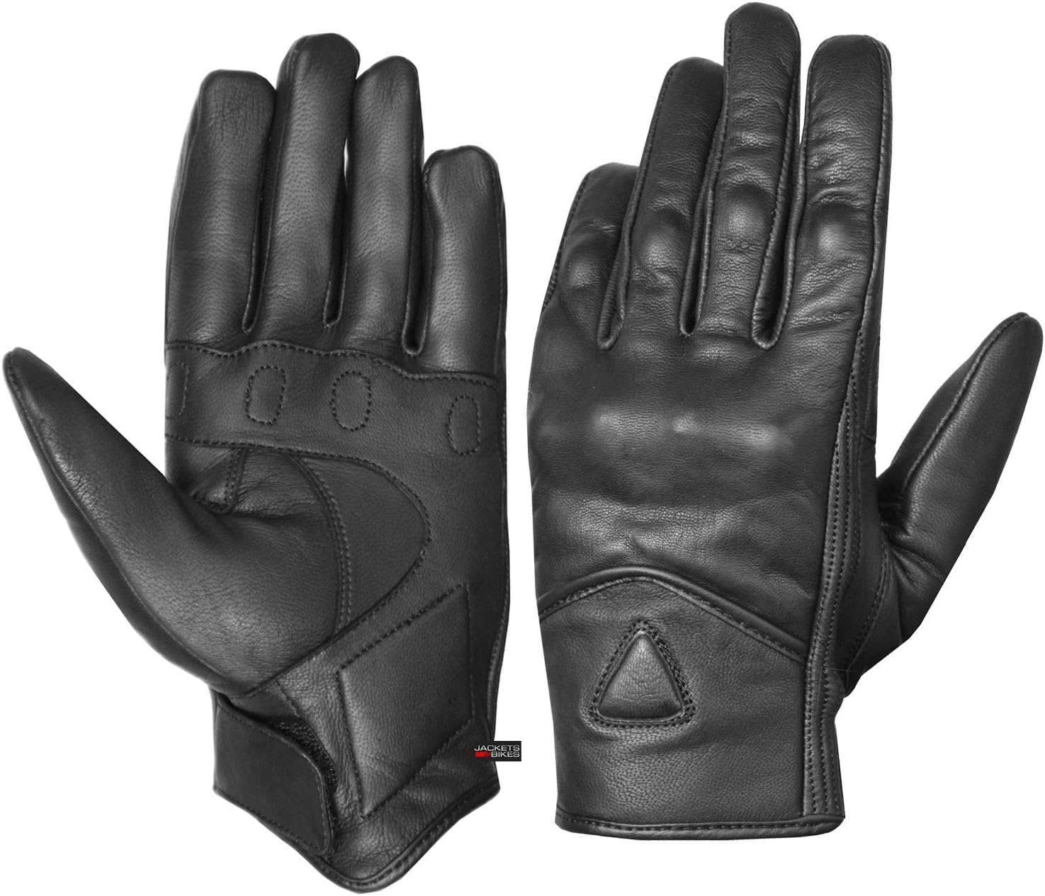 Jackets 4 Bikes Men'S Premium Leather Street Motorcycle Protective Cruiser Biker Gel Gloves image number 3