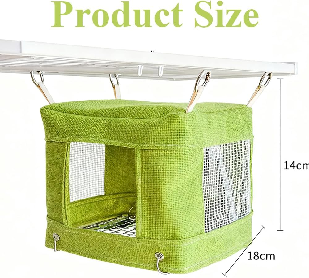 Cool Bird'S Nest,Hanging Hammock Tent,Summer Breathable Bottom Mesh Mat,Pet Cave Hammock,Parrot Nest Tent Stand,Pet Supplies,For Medium Birds,Parrots image number 1