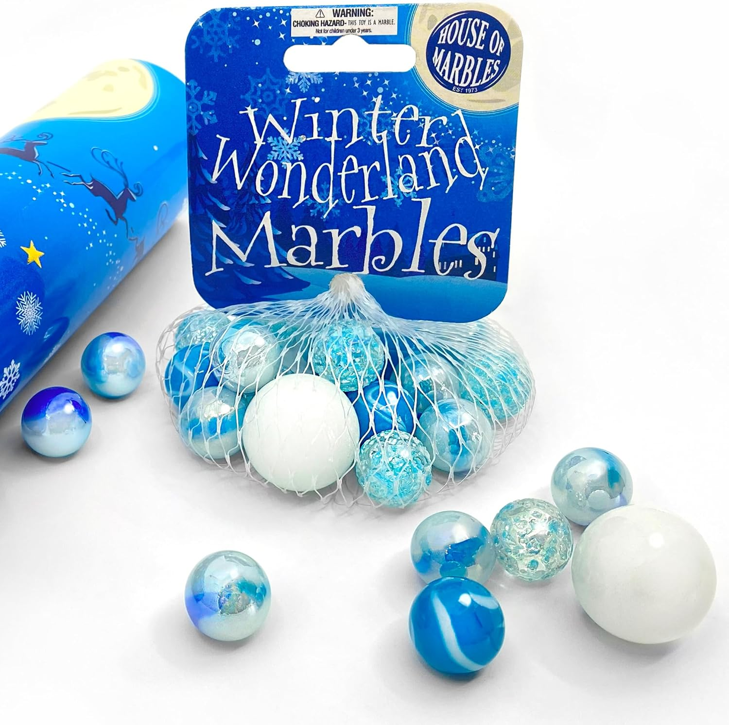 House of Marbles Winter Wonderland Net Bag of Marbles image number 2