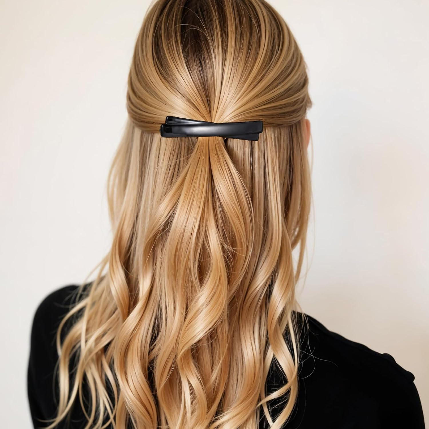 Pack of 4 French Hair Clips, Mabor Classic Hair Clips, Women'S Press on Hair Clips, Women'S Elegant Hair Accessories, Firm Fixation, for Fine Hair and Medium Thick Hair (4 Colours) image number 3