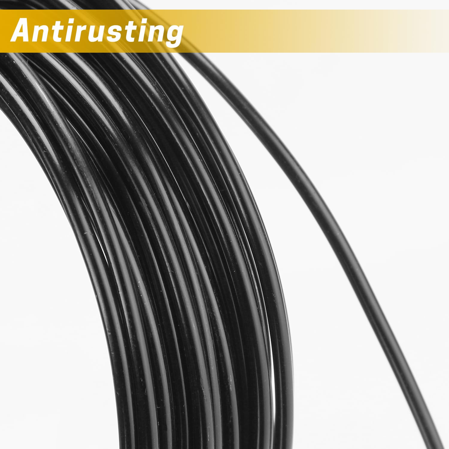 ZELARMAN 32.8 Feet Black Aluminum Craft Wire 3 Mm Thickness Bendable Metal Craft Wire DIY Crafts Making image number 4