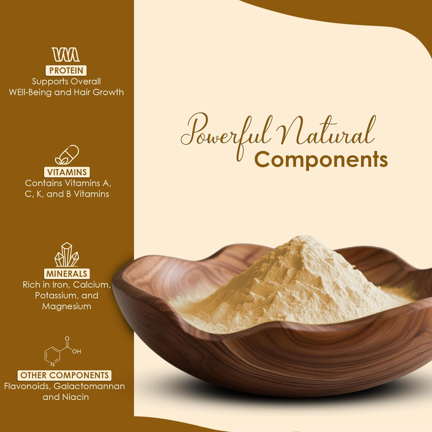 Orgnanic Fenugreek Powder(Trigonella Foenum) by Mi Nature|Methi Powder |Pure & Natural Free from Chemical | Used for Your Hair & Health Care | Digestion |100G(4 Oz) image number 5