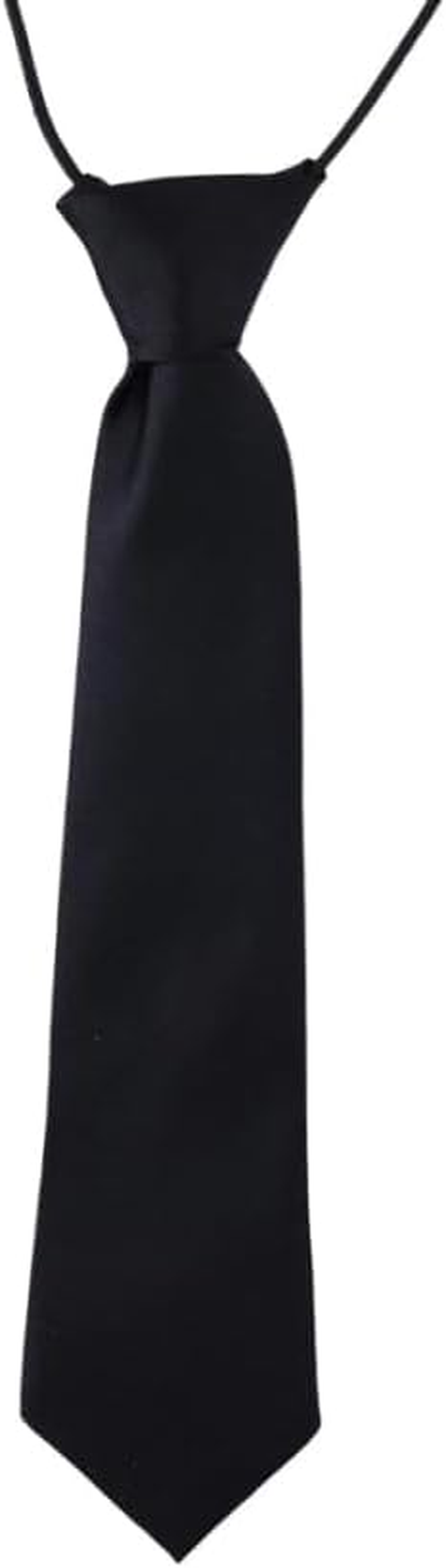 Red Green Black Neck Tie for Boys - Soft Adjustable Necktie for Kids Graduation Uniform - Clip-On image number 3