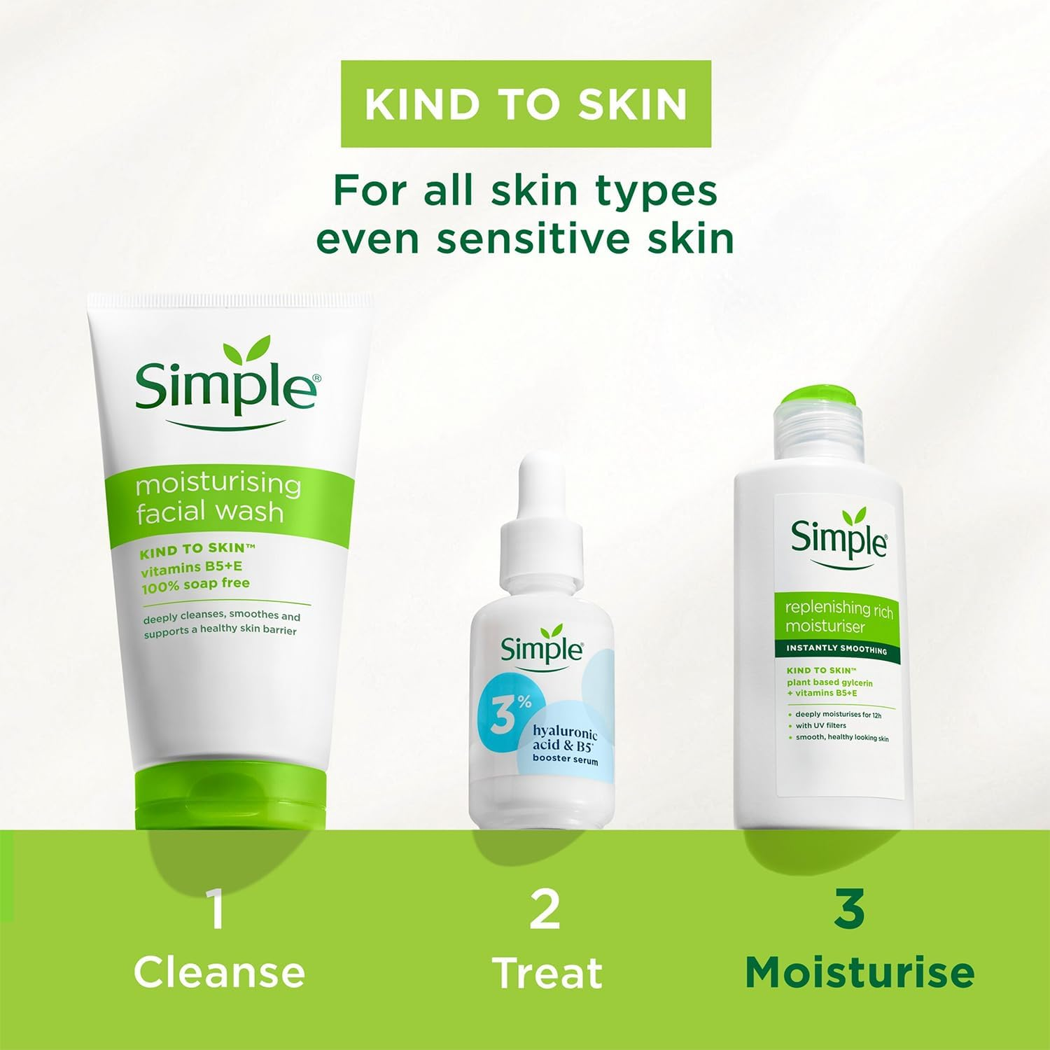 6 X Simple Kind to Skin Replenishing Rich Moisturiser 125Ml image number 6