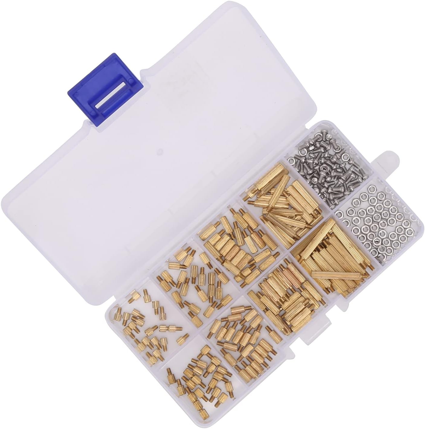 260Pcs M2 Standoff Spacer Kit, Brass Standoff Screw Nut Threaded Industrial Supplies