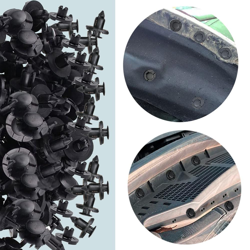 Esforzarse 40 Pieces Fastener & Clip Car Styling, Bumper Grille Push-Type Retainer Suitable for Cube Mitsubishi Outlander Chrysler, Cover Compatible with Accord Hybrid 8Mm image number 4