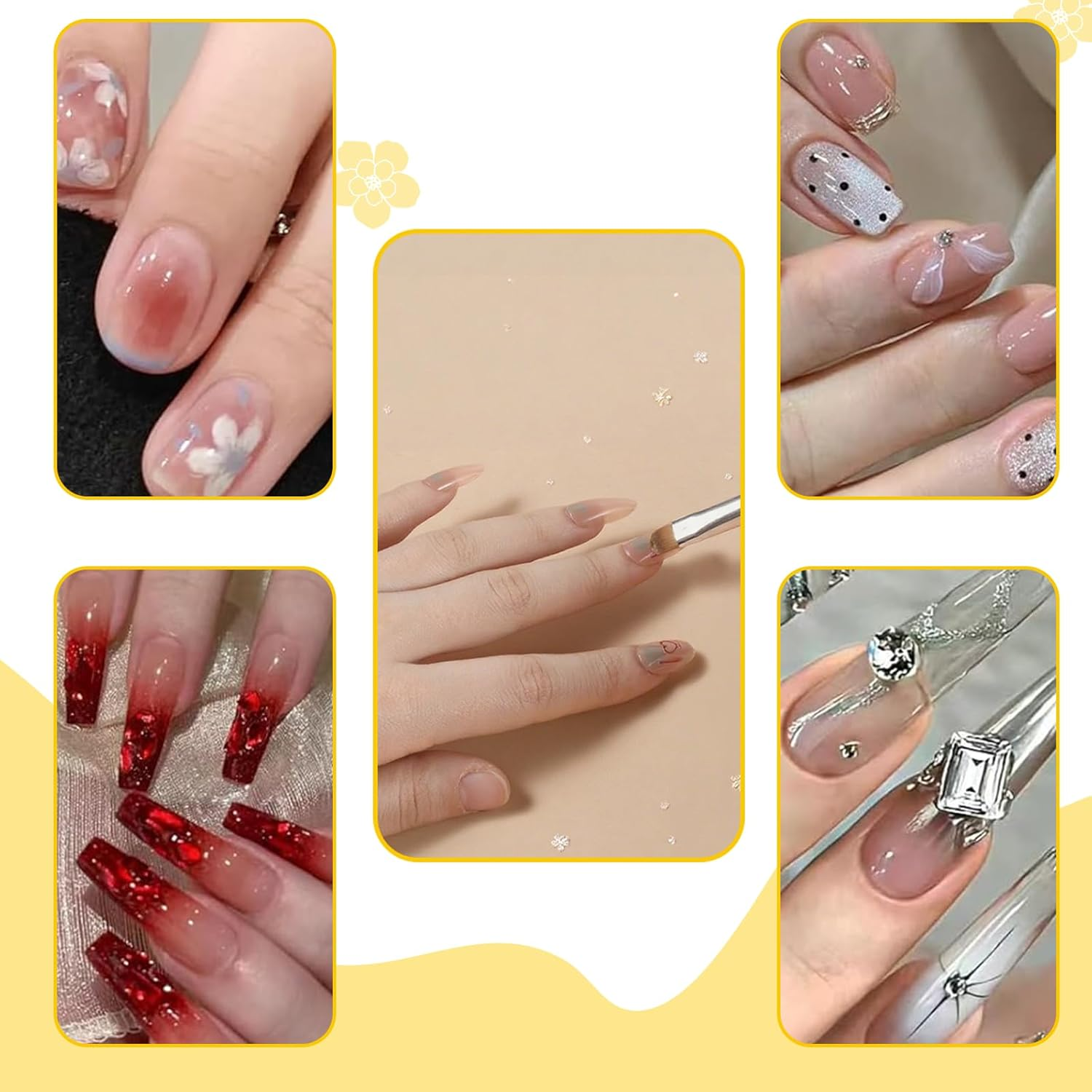 Zvorgath Nail Art Brush - Acrylic Nail Brush, 2-Way French Tip Brush for Professional Manicure Nails Art Design image number 2