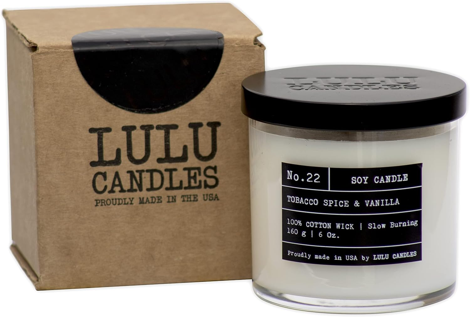 Lulu Candles | Fresh Linen | Luxury Scented Soy Jar Candle | Hand Poured in the USA | Highly Scented & Long Lasting (6 Oz.)