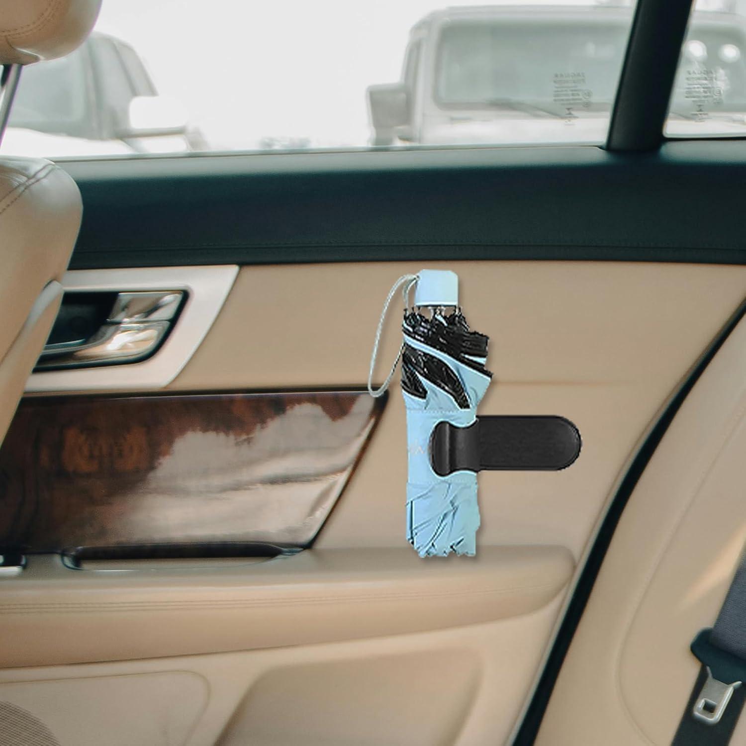 DODAMOUR 6 Pack Car Umbrella Holder, Universal Trunk Hook Fastener Clip for Auto Vehicle, Adhesive Car Back Seat Umbrella Storage Accessories (Black) image number 5