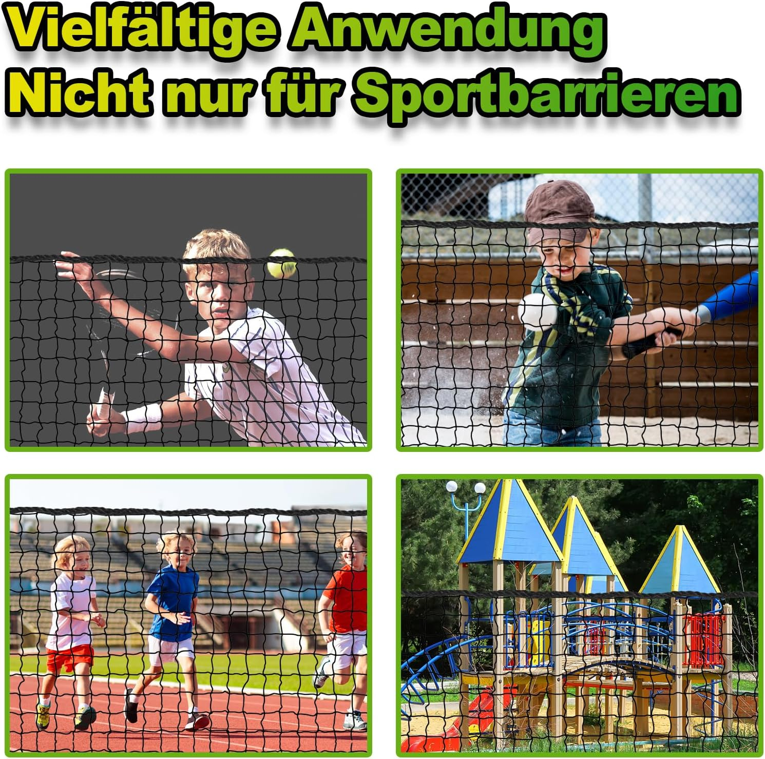 Hanlintk Golf Net, Golf Practice Net (Net Only), 3 X 6 M, Heavy Duty Nylon Golf Impact Net for Golf, Baseball, Hockey image number 2