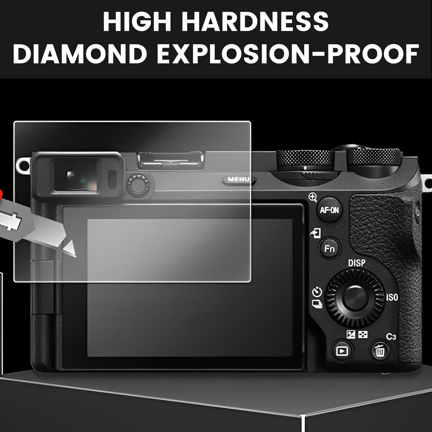 Pack of 3 Camera Tempered Film, Compatible Screen Protector for Sony Alpha A6700 Camera, Protective Glass Film, HD Clear Screen Protector image number 1