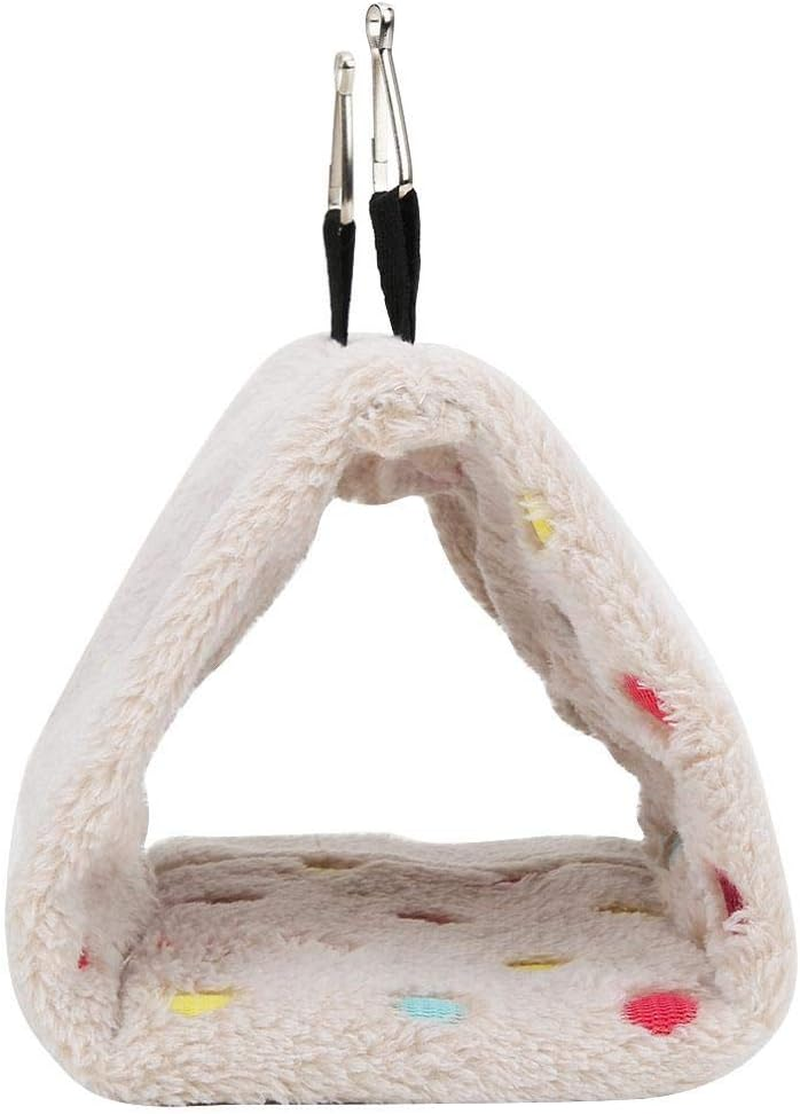 Fdit Plush Bird Nest Winter Warm Plush Hamster Hammock Hanging Cave Cage Birds House Hide for Sugar Glider Parrot Budgie Cockatoo (S) image number 4