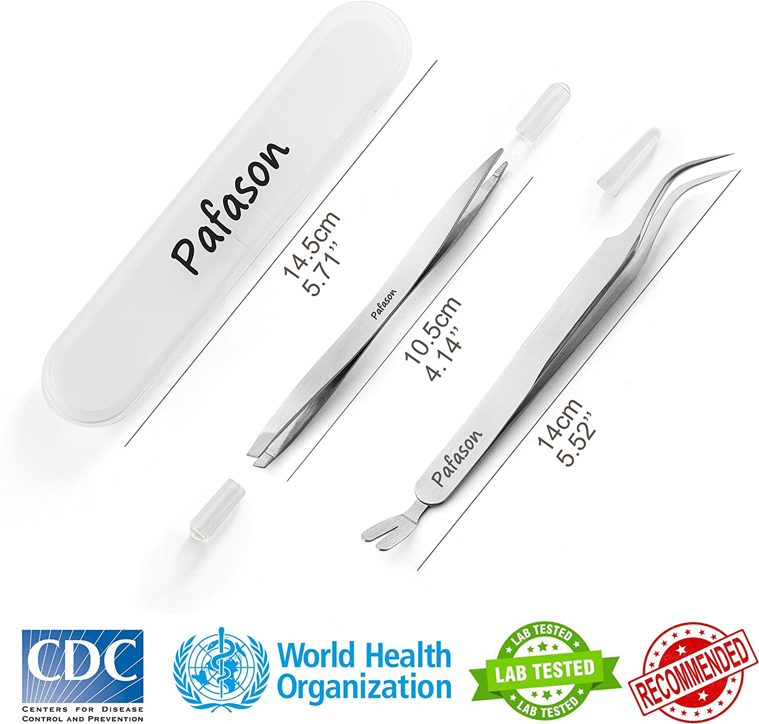 PAFASON Premium Tick Removal Tweezer Set, Dual-Headed, Multi-Functional Stainless Steel Twister Remover for Dogs, Cats, Humans, Storage Case image number 2