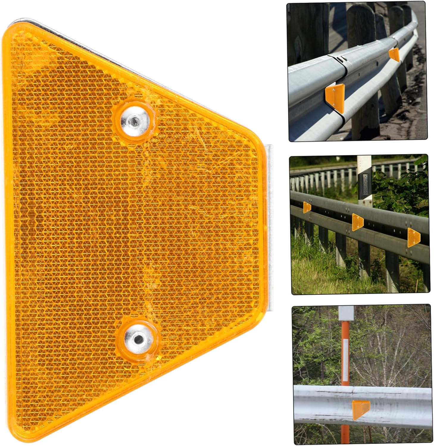 Reflective Pavement Markers Cats Eye Reflectors Driveway Reflectors for Road Safety - White image number 2