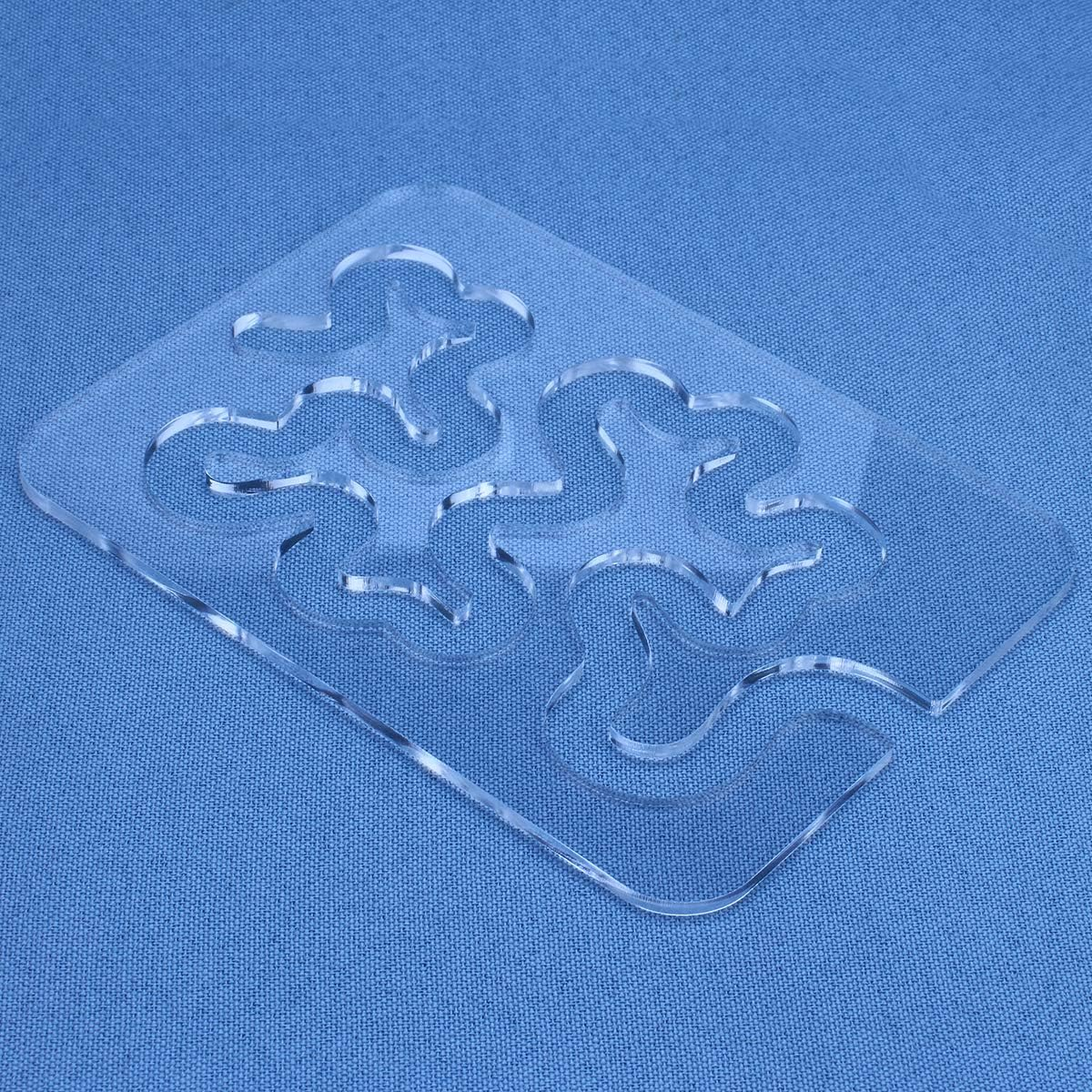 Using Quilting Templates Sewing Machine Domestic Free Motion Quilting Templates Rulers Transparent for a Simple Meander and a Great Secondary Quilting Design image number 4