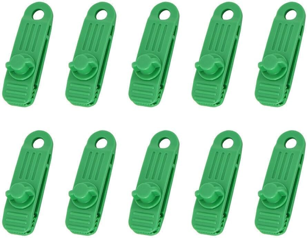 10 Pieces Camping Hiking Picnicking Tent Tarp Fasteners Windproof Awning Wind Rope Clip Fastening Clamps Outdoor Equipment image number 5