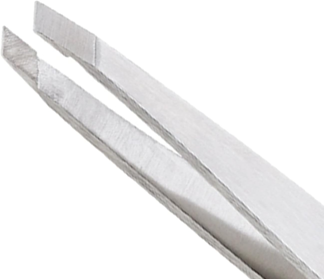 RIBHNXHI Stainless Steel Slant Tweezer Silver Eyebrow Tweezers for Eyelash Extensions and Makeup Professional Tools image number 5