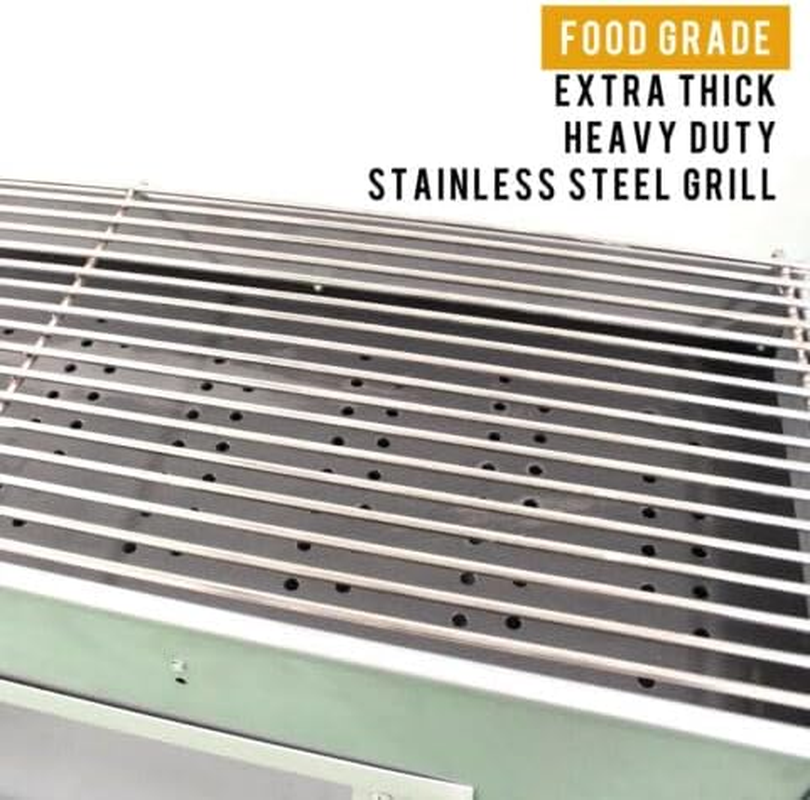 Willbbq Twin Pack Stainless Steel Grill Grate Heavy Duty Rectangular Cooking Rack for Bbq,Oven,And Smoker Rust Resistant Cooling and Baking Rack for Outdoor Grilling & Kitchen Use (60Cm X 21.5Cm) image number 2