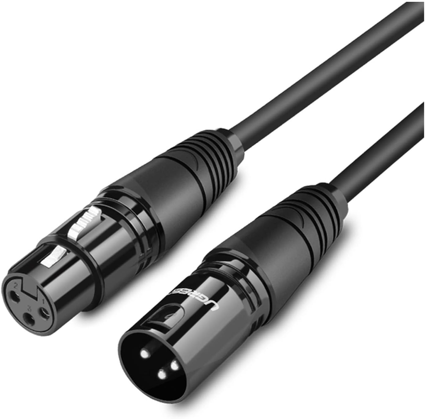 Jack Audio Cable XLR Cable Karaoke Microphone Sound Cable Plug XLR Extension Mikrofon Cable for Audio Mixer Amplifiers XLR Cord 3 5Mm Jack Audio Cable (Color : Black, Size : 3M)