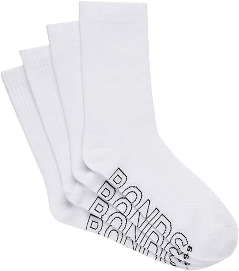 Bonds Men'S Logo Light Crew Socks (4 Pack)