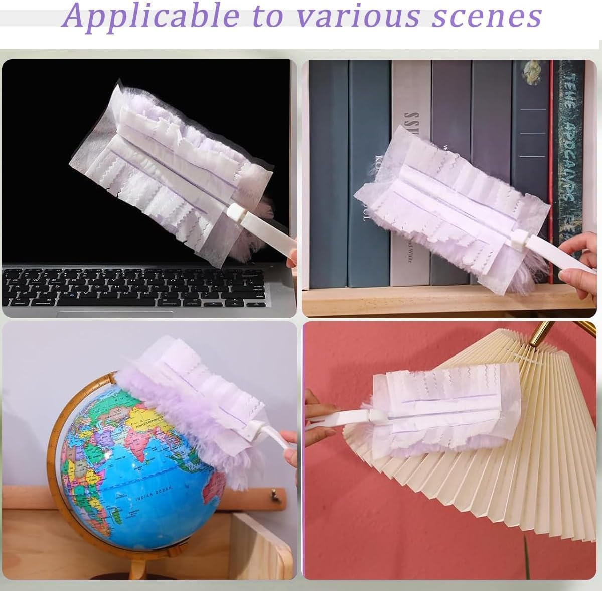 Pack of 30 Dust Magnet Refill Pack with 1 Handle for Swiffer, Duster Refill Pack Duster Set for Cleaning, against Dust, Allergens, Pet Hair (31) image number 5