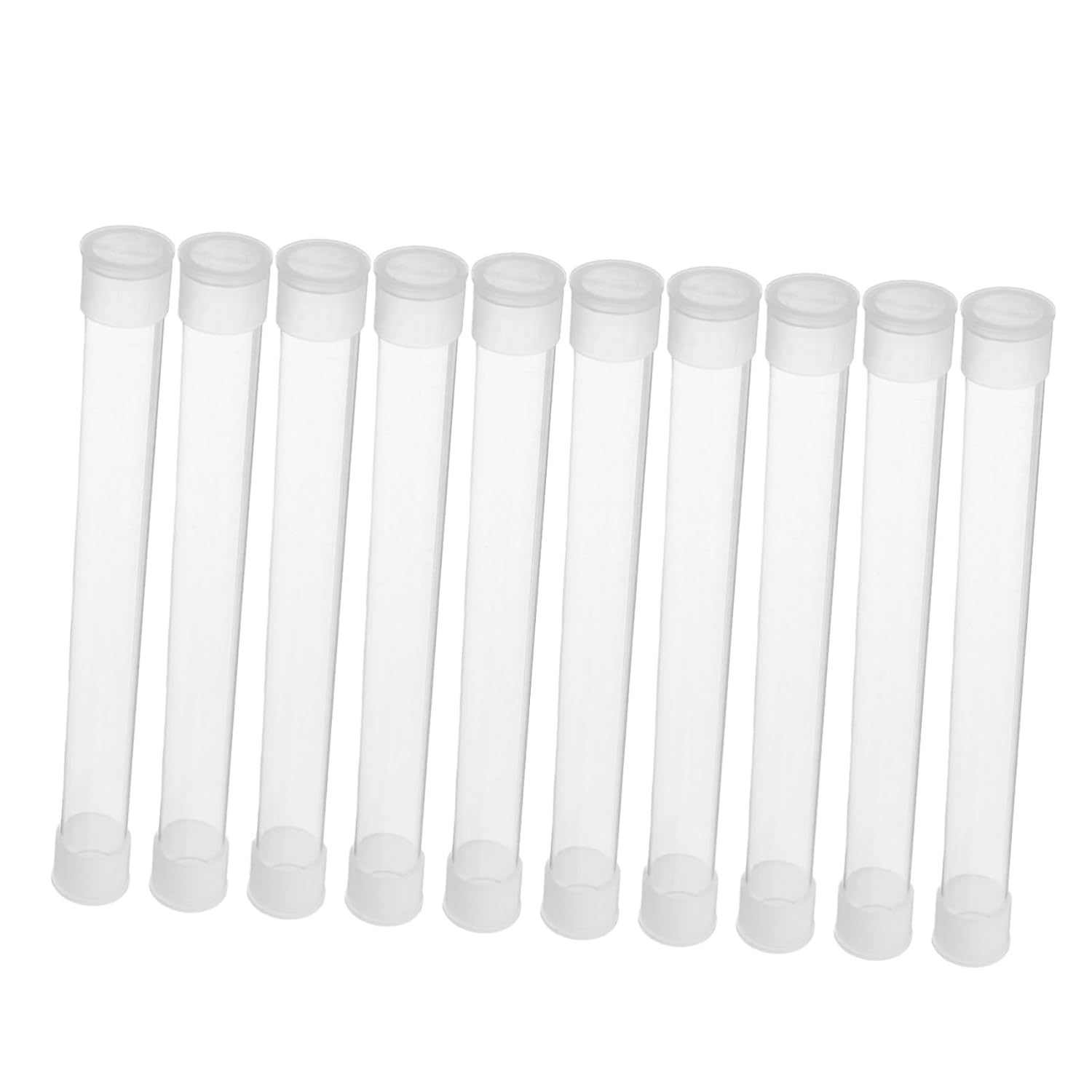 GANAZONO 10Pcs Transparent Thermometer Protective Case Needle Storage Tube with Shock-Absorbing Design for Travel Home Clinic Organization