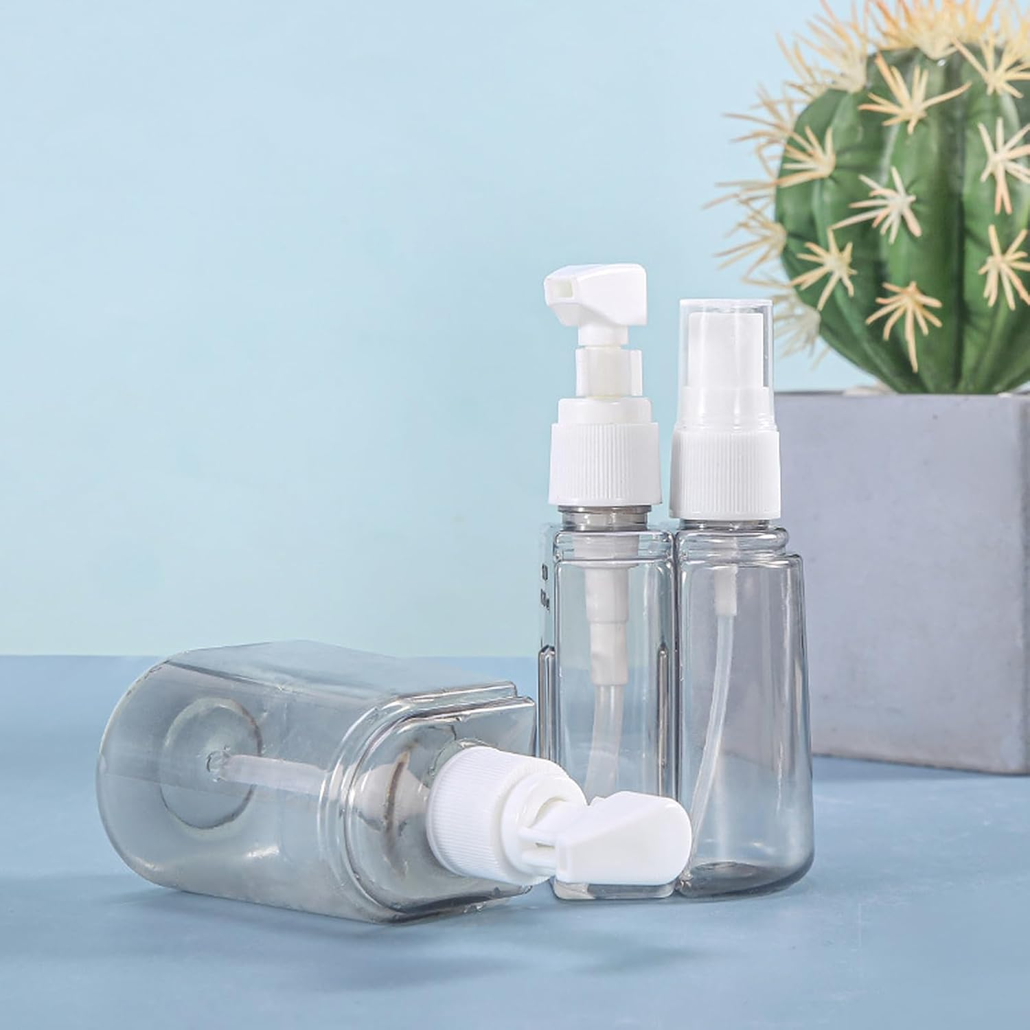 Travel Size Bottles,Shampoo Squeeze for Travel,Leakproof Empty Container - for Shampoo Conditioner Liquid Lotion Soap Makeup Men Women Traveling Airplane Gym Sports School - Green image number 4