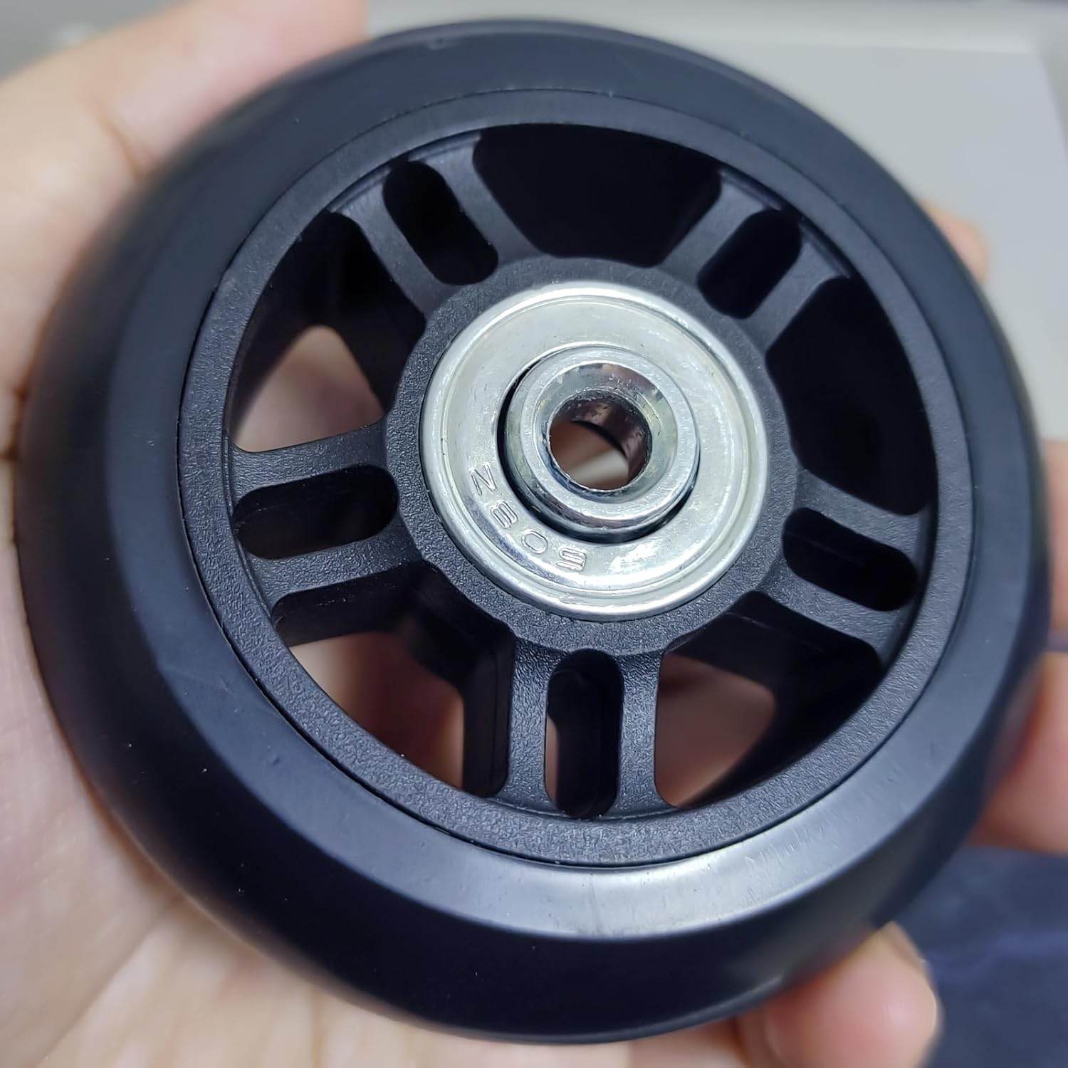 Tobeso-Nuoze Luggage Replacement Wheels 2 3/4 Inch Wear-Resistant Suitcase Replacement Wheels Rubber Swivel Caster Wheels Repair Kits 2 Wheels (70Mm*22Mm) image number 5