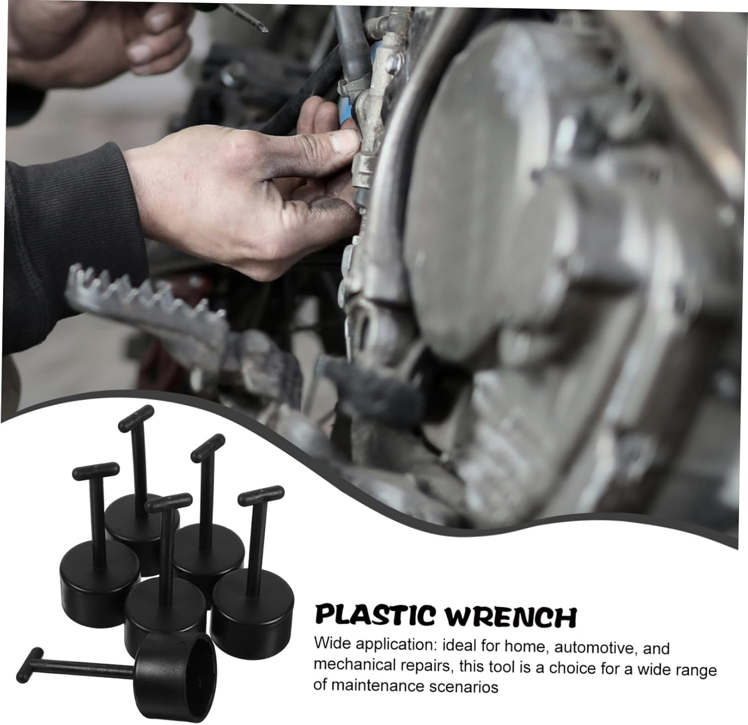 LAPYAPPE 6Pcs T-Shaped Wrench for Lamp Holder Socket Versatile Tool for Light Fixture Nut for Home and Automotive Repairs Design image number 3