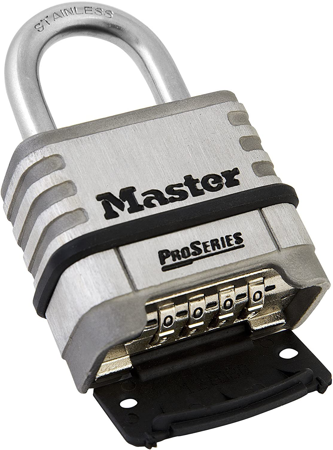 Master Lock Stainless Steel Combination Padlock, 57 Mm Size, Silver, 5/16 Inch (1174D) image number 3