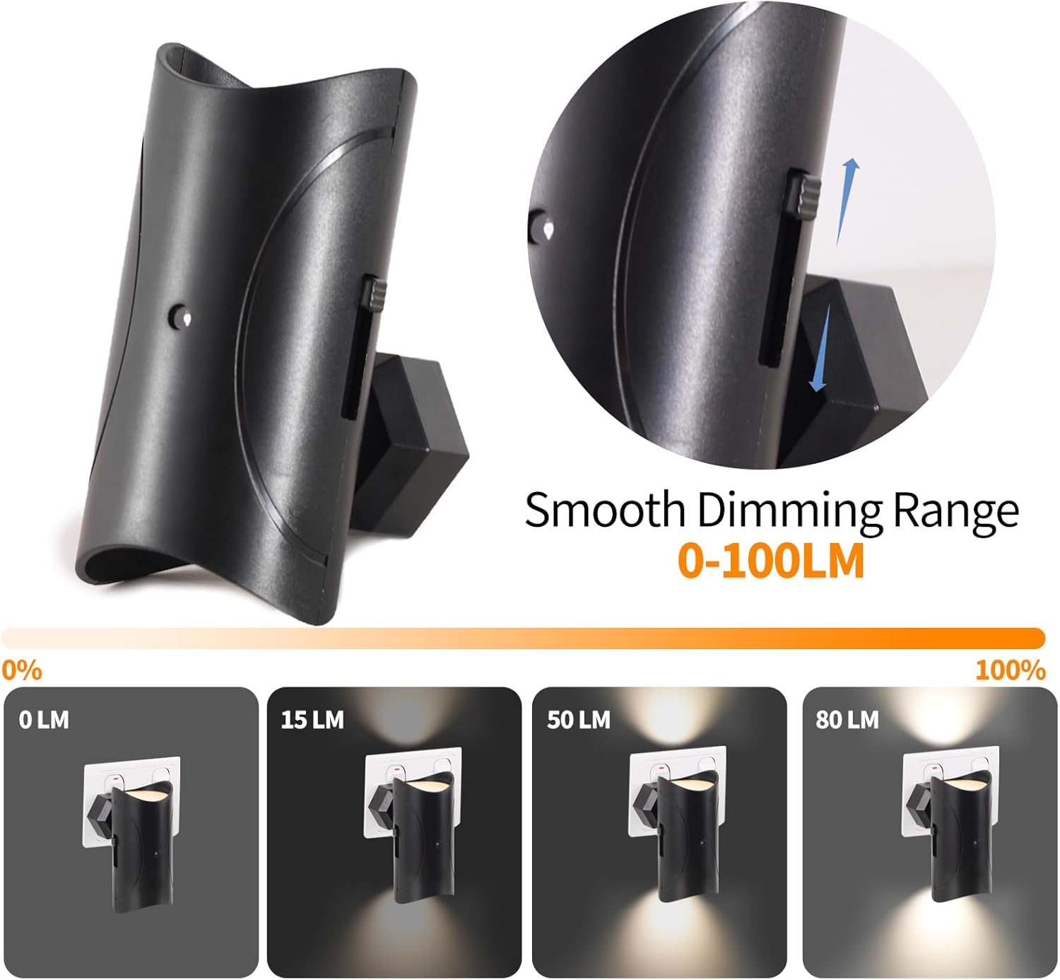 2 Pack Night Light Plug-In with Auto Dusk-To-Dawn Sensor, Stepless 0-100LM Dimmable LED Night Light for Bedroom Kitchen Hallway Stair with AU Plug, Soft Warm 3000K Eye-Friendly image number 6