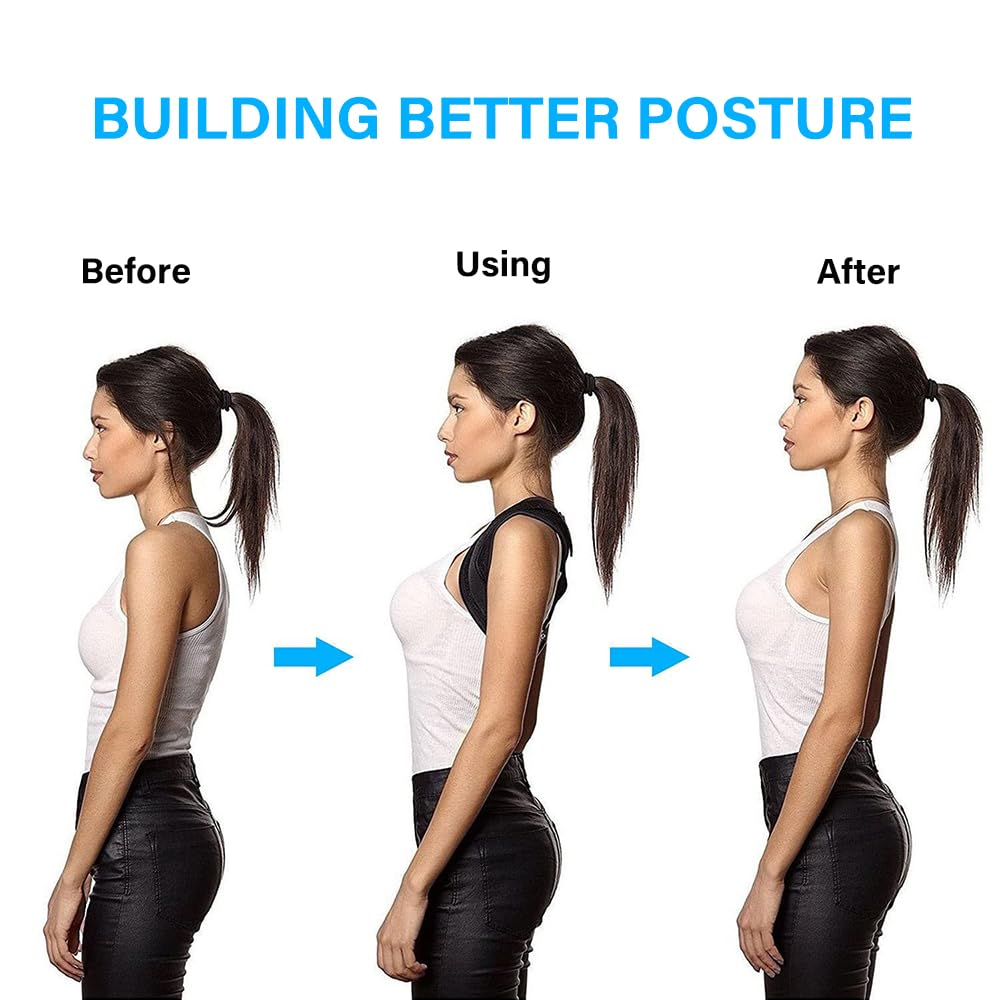 Posture Corrector ，Adjustable Back Brace Shoulder Brace for Female, Male and Adolescent Back Posture Correction to Relieve Shoulder Pain, Comfortable Neck and Upper Clavicle Support Device image number 5