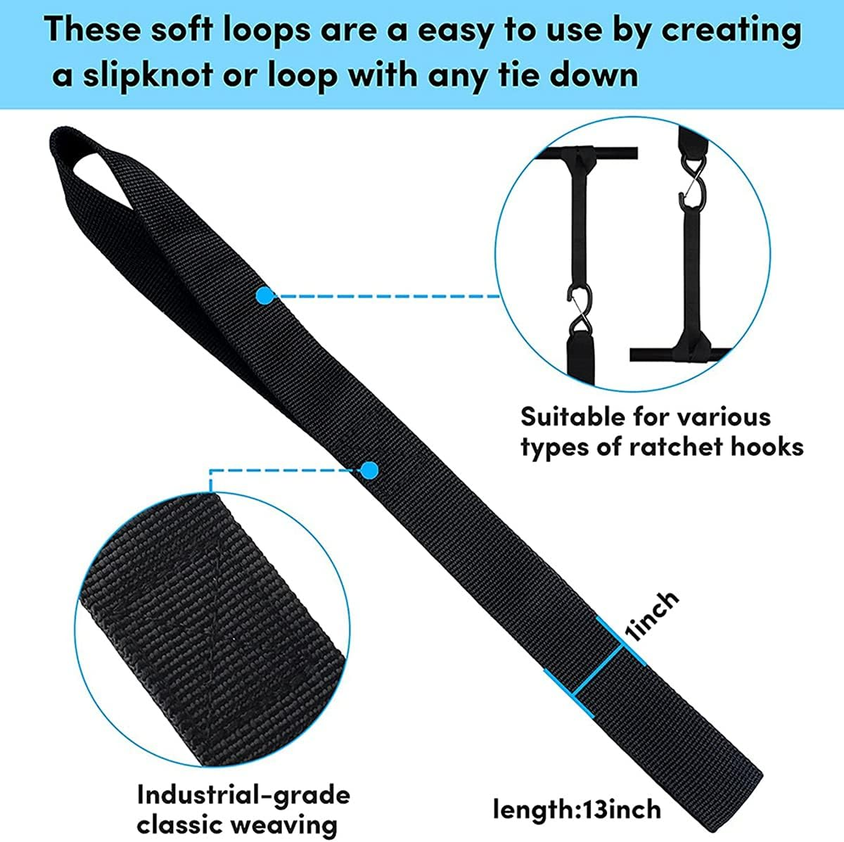 2-Pack Boat Trailer Transom Tie-Down Straps,2In X 4Ft Adjustable Transom Straps with Quick Release Buckle