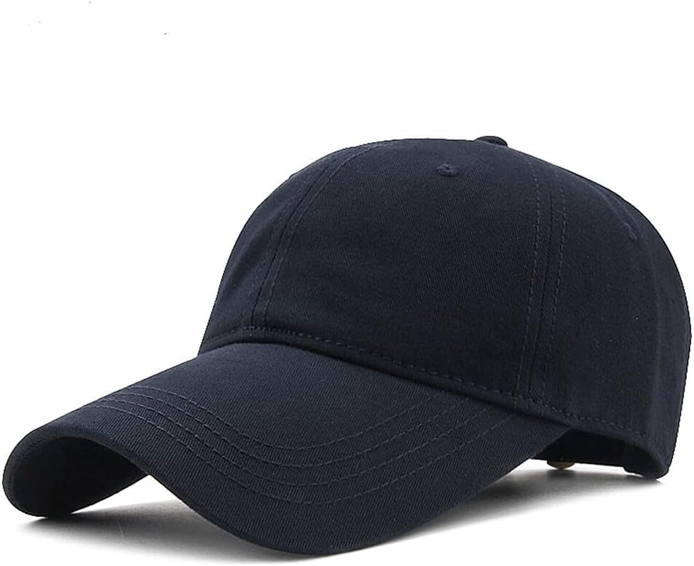 Yizhichu1990 3.5" Long Bill Oversize Baseball-Cap Men Women Plain Twill Cotton Polo Dad Hat