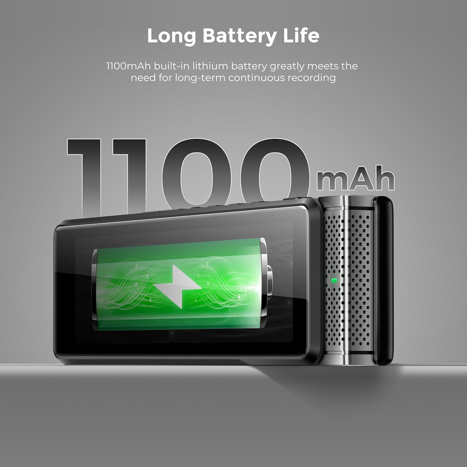 72GB Digital Voice Recorder with Playback, Innioasis R1 Full Touchscreen Voice Recorder with Bluetooth and Intelligent STT Transcription, Voice Activated Sound Audio Recorder Device with Mic (Black) image number 1