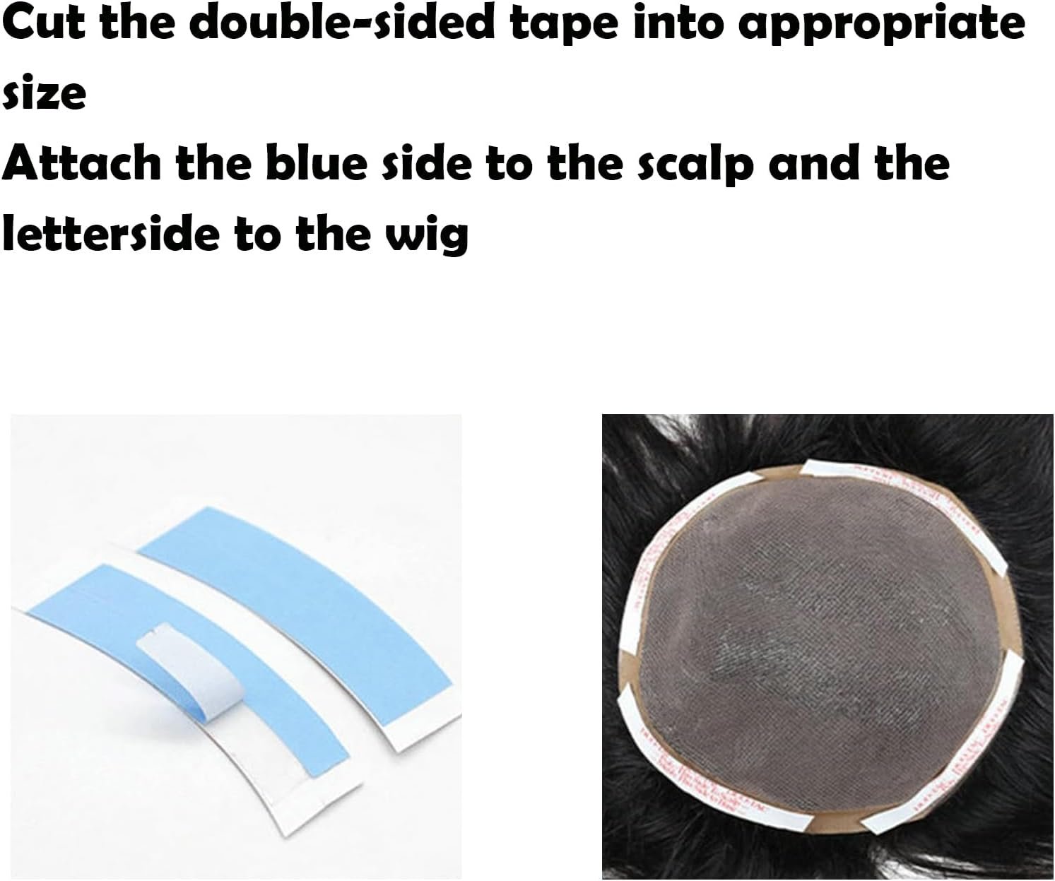 REGODI 144 PCS Wig Tapes for Lace Wigs, Invisible Waterproof Double Side Tape Strong Adhesive Toupee Strips (Blue)