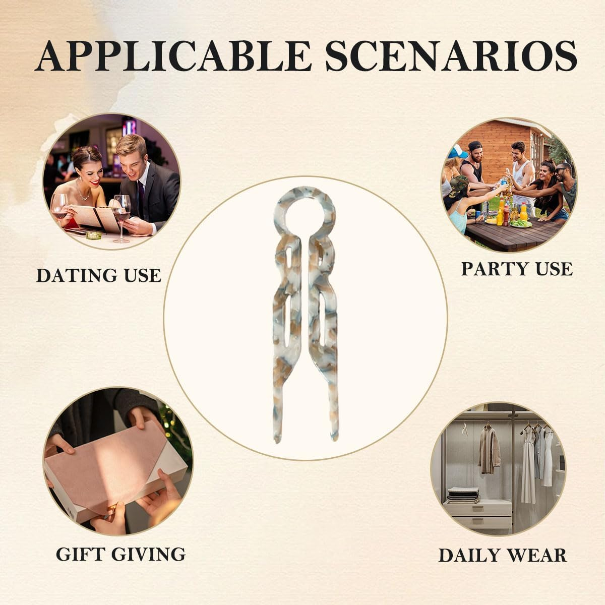 Hairpin 4Pcs-U-Shaped Hair Pins, Perfect Hair Styling Tools, Hairpin Set, Lialysoff Hair Accessories for Women with Thick Hair image number 1