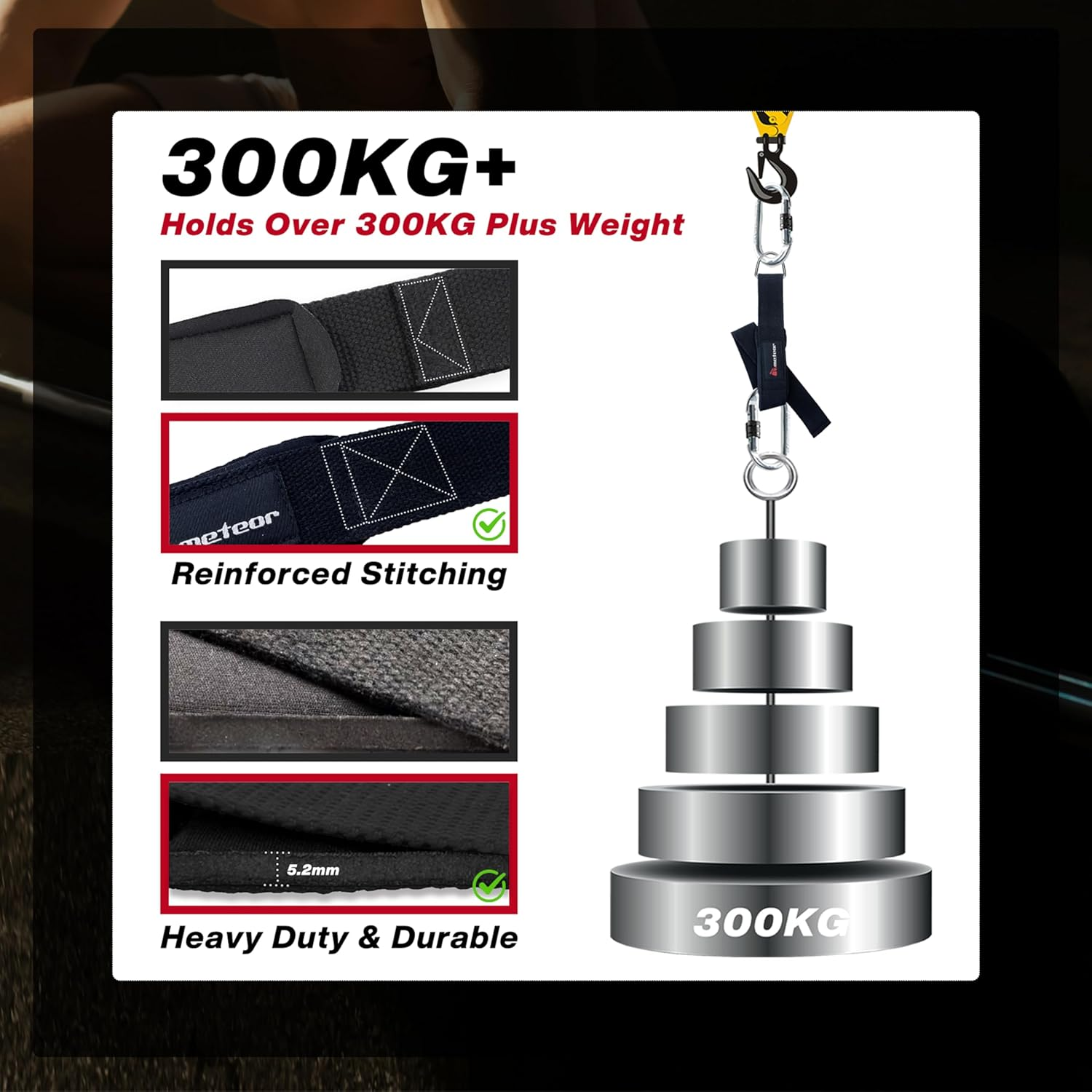 METEOR Weightlifting Straps for Grip and Stability, 60Cm Cotton Blelnd Wrist Straps, Lifting Straps, Weight Straps with Soft Padding for Deadlifts, Powerlifting, and Gym Workouts - Mint-1 Pair image number 7