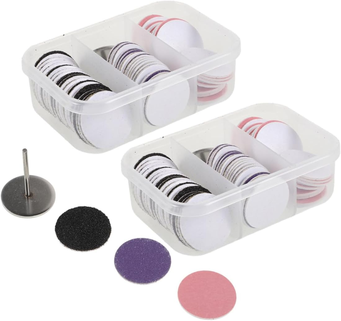 CALLARON 120Pcs Foot File Sandpaper Discs with Metal Nail Drill Bit for Electric Callus Remover Rapid Dead Skin Removal Smooth Feet Restoration Suitable for Home and Travel Pedicure Care image number 6